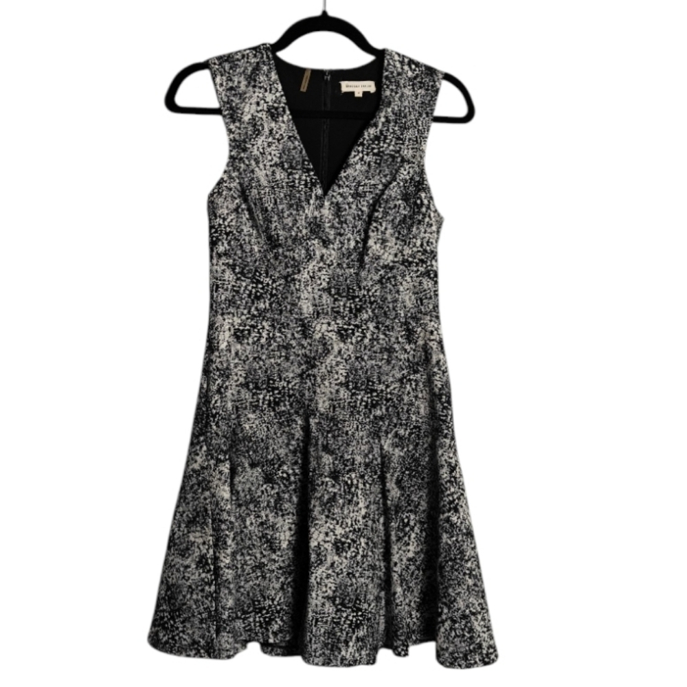 REBECCA TAYLOR Sleeveless Printed Textured Mini Dress Size 4